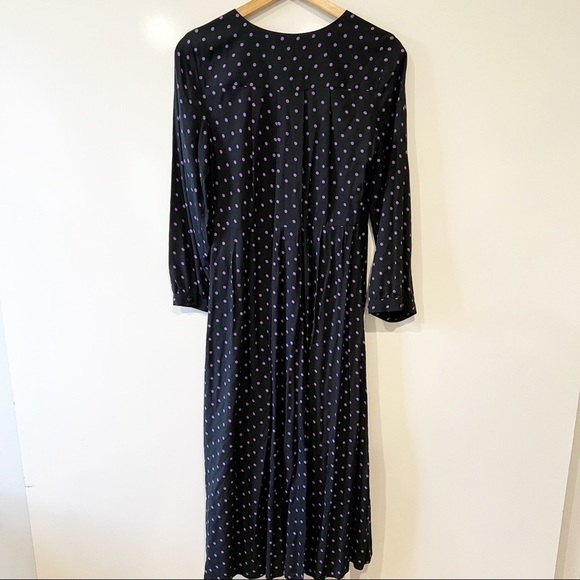 Madewell Faux-Wrap Midi Dress in Polka Dot - Picture 5 of 16